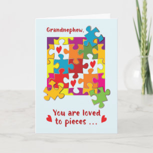 Grandnephew Birthday Puzzle Love to Pieces Card