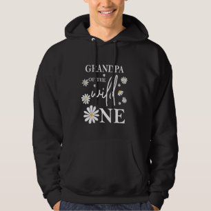 Grandpa 1st Birthday Wild One Daisy Flower Party F Hoodie