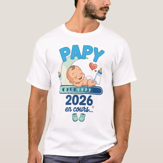 Grandpa 2026 Pregnancy Announcement Idea Future Gr T-Shirt (Front)