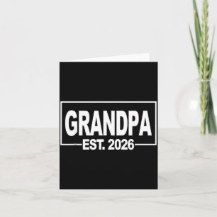 Grandpa 2026 To Be First Time Boy Grandpa New Card
