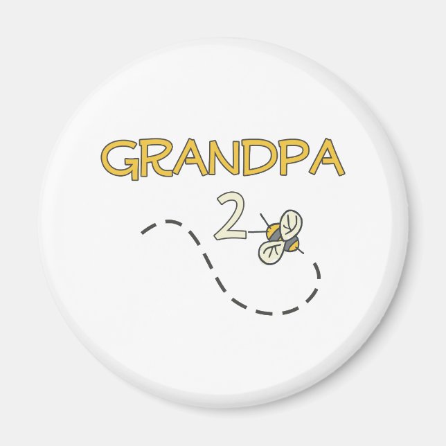 Grandpa 2 Bee Magnet (Front)