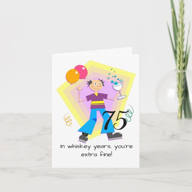 Grandpa 75th year Birthday wishes Card (Front)