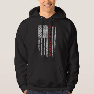 Grandpa American Flag  Father's Day Hoodie