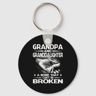 Grandpa And Granddaughter A Bond That Can't Be Bro Key Ring