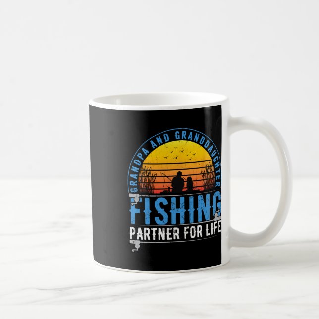 Grandpa And Granddaughter Fishing Buddies For Life Coffee Mug (Right)