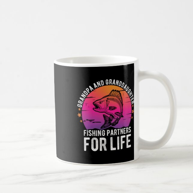 Grandpa And Granddaughter Fishing Partners For Lif Coffee Mug (Right)