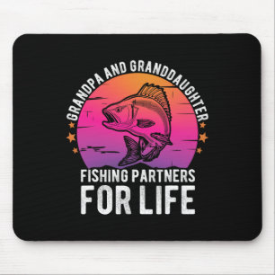 Grandpa And Granddaughter Fishing Partners For Lif Mouse Mat