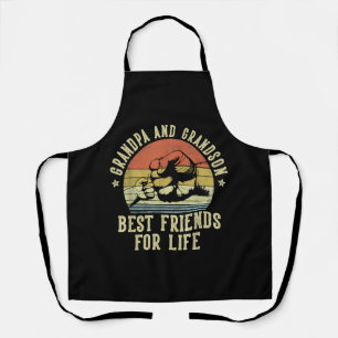 Grandpa and Grandson Best Friends for Life Funny G Apron
