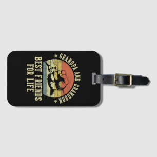 Grandpa and Grandson Best Friends for Life Funny G Luggage Tag