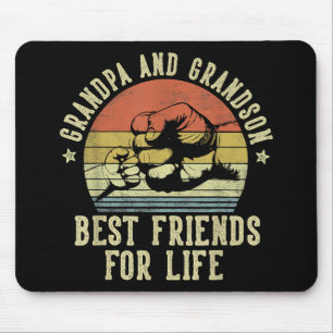 Grandpa and Grandson Best Friends for Life Funny G Mouse Mat