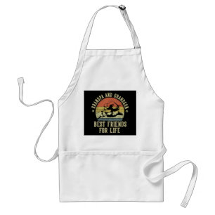 Grandpa and Grandson Best Friends for Life Funny G Standard Apron