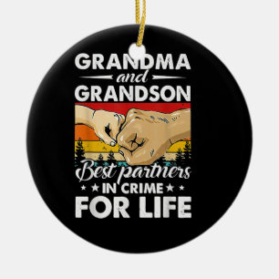 Grandpa And Grandson Best Partners In Crime For Ceramic Tree Decoration