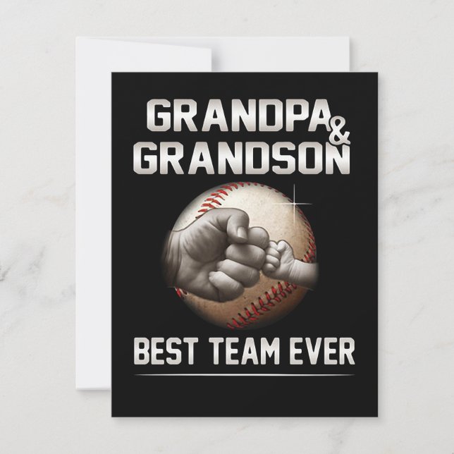 Grandpa And Grandson Best Team Ever Invitation (Front)