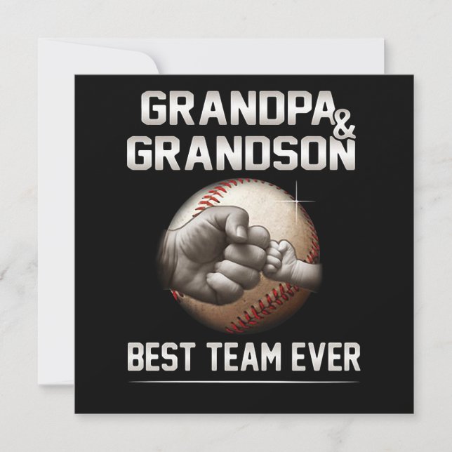 Grandpa And Grandson Best Team Ever Invitation (Front)