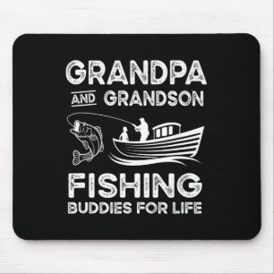 Grandpa And Grandson Fishing Buddies For Life Gift Mouse Mat