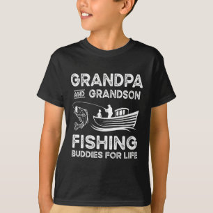 Grandpa And Grandson Fishing Buddies For Life Gift T-Shirt