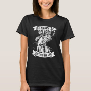Grandpa And Grandson Fishing Fish Partner Fisherma T-Shirt