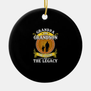 Grandpa And Grandson The Legend And The Legacy Ceramic Tree Decoration