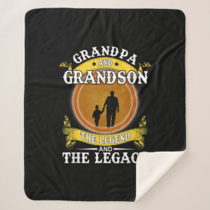 Grandpa And Grandson The Legend And The Legacy Sherpa Blanket
