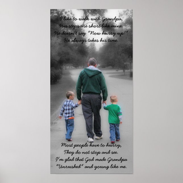 grandpa and grandsons poster (Front)