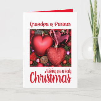 Grandpa and Partner Lovely Christmas card