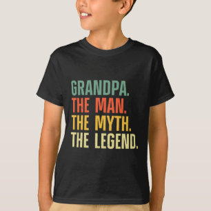 Grandpa Art For Grandfather Papa Papi From Grandki T-Shirt