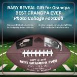 Grandpa Baby Reveal Pregnancy Announcement American Football<br><div class="desc">Grandpa Baby Reveal Pregnancy Announcement First Grandchild Create Your Own 2 Photos Collage Keepsake Football. You know he'll be the best granddad ever. Personalised one of a kind unique create your own custom 2 photo collage fun keepsake football to tell him he's going to be a grand papa for the...</div>