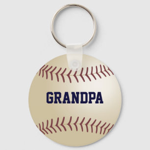 Grandpa Baseball Keychain