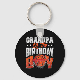 Grandpa basketball birthday Boy Family Baller b-da Key Ring