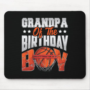 Grandpa basketball birthday Boy Family Baller b-da Mouse Mat