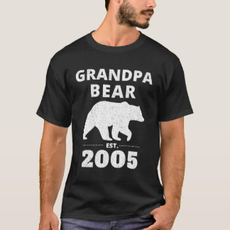Grandpa Bear Est 2005 Vintage Bear Gifts For Grand T-Shirt