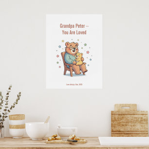 Grandpa Bear Greeting Card Poster