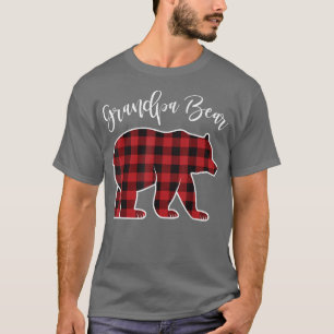 Grandpa Bear Pajama Red Buffalo Xmas Funny Family T-Shirt