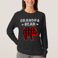 Grandpa Bear Red Black Plaid Bear Christmas Promot