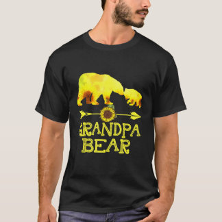 Grandpa Bear Sunflower Mother Father T-Shirt