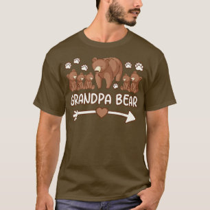 grandpa bear tshirt for mens, grandpa bear 5 cubs 