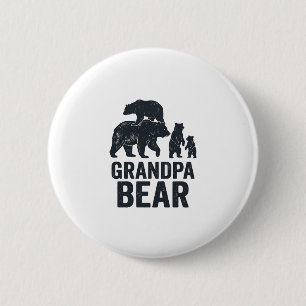 Grandpa Bear Vintage Engraving Family Bear Shirt D 6 Cm Round Badge