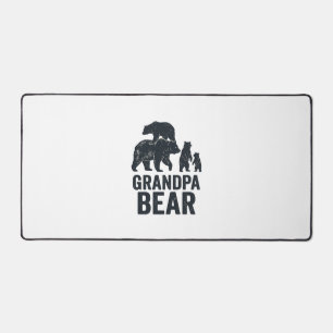 Grandpa Bear Vintage Engraving Family Bear Shirt D Desk Mat