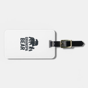 Grandpa Bear Vintage Engraving Family Bear Shirt D Luggage Tag