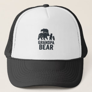 Grandpa Bear Vintage Engraving Family Bear Shirt D Trucker Hat