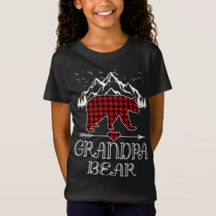 Grandpa BearRed Buffalo Plaid Grandma Bear Pajama T-Shirt