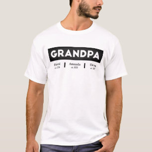 GRANDPA Belongs to GrandKids Names Father's Day  T T-Shirt