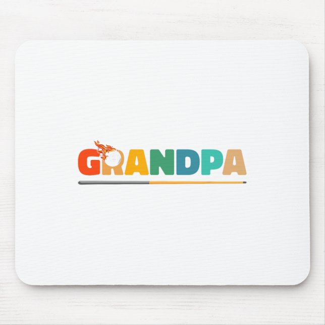 Grandpa Billiard Pool Cue 8-ll Billard - Billiards Mouse Mat (Front)