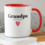 Grandpa Birth Announcement Mug<br><div class="desc">Grandpa Est. 20XX. This cute design is the perfect way to announce your pregnancy to a brand new grandfather, grandpa, papa, etc. Great Father's Day gift for any grandparent to be. Whether it's a boy, it's a girl, it's twins, it's triplets, or it's just one bundle of joy. Ideal for...</div>