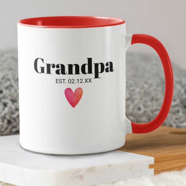 Grandpa Birth Announcement Mug (A fun new grandpa birth announcement mug. personalize it with the new baby's birth date.)