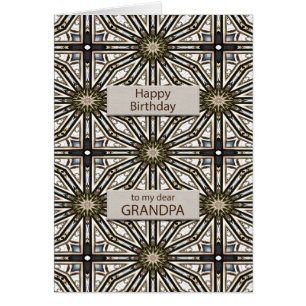 Grandpa Birthday Abstract Mandala Design