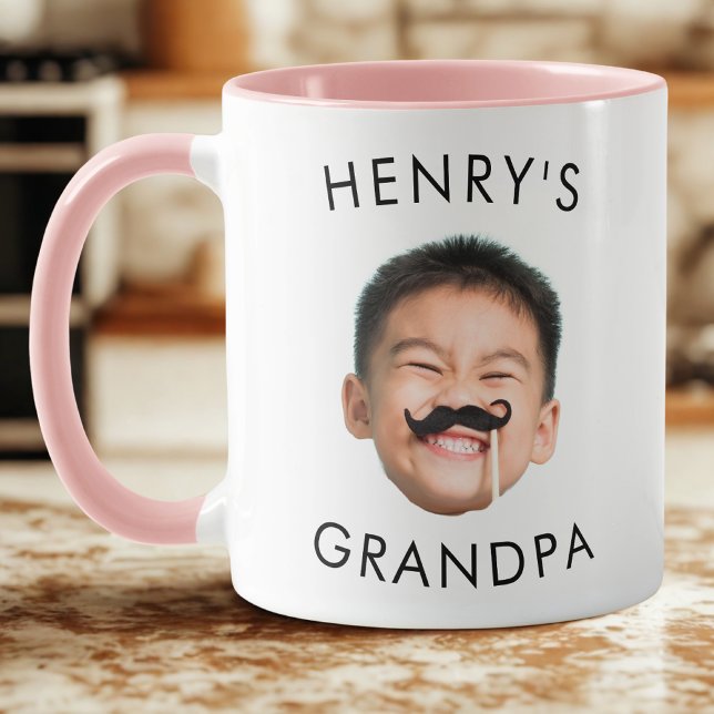 Grandpa Birthday, Baby Face, Mug for Grandpa (Creator Uploaded)