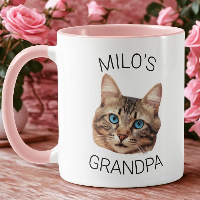 Grandpa Birthday Custom Cat Face Mug (Creator Uploaded)