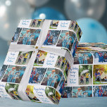 Grandpa Birthday Custom Grandkids Photo Collage Wrapping Paper<br><div class="desc">This cute,  custom grandkids photo wrapping paper for a grandfather features a modern layout of 4 grandchildren photos on a white background with blue typography reading We Love You Grandpa. This beautiful grandchildren gift wrap features your own photograph collage surrounding your personalised message and names.</div>