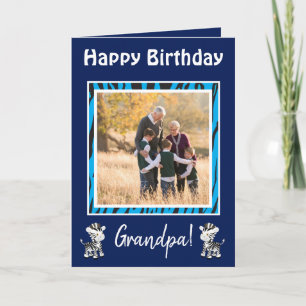 Grandpa Birthday Safari Theme Holiday Card